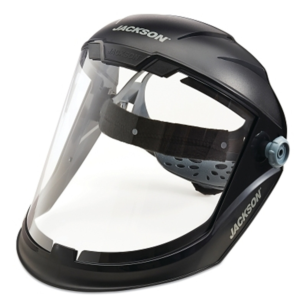 Jackson Safety 14201 MAXVIEW™ Series Premium Face Shields with Headgear, AF/Clear, 9 in H x 13-1/4 in L