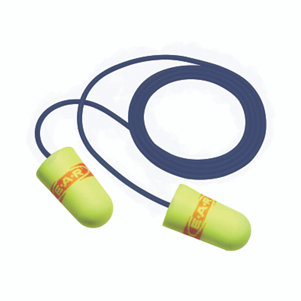 3M™ E-A-Rsoft™ SuperFit™ Metal Detectable Corded Earplug, Foam, 32 dB, Red/Yellow