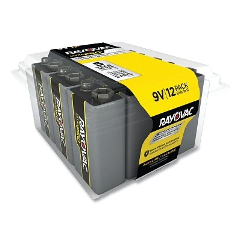 RAYOVAC® AL9V12PPJ Ultra Pro Alkaline Reclosable Batteries, 9 V