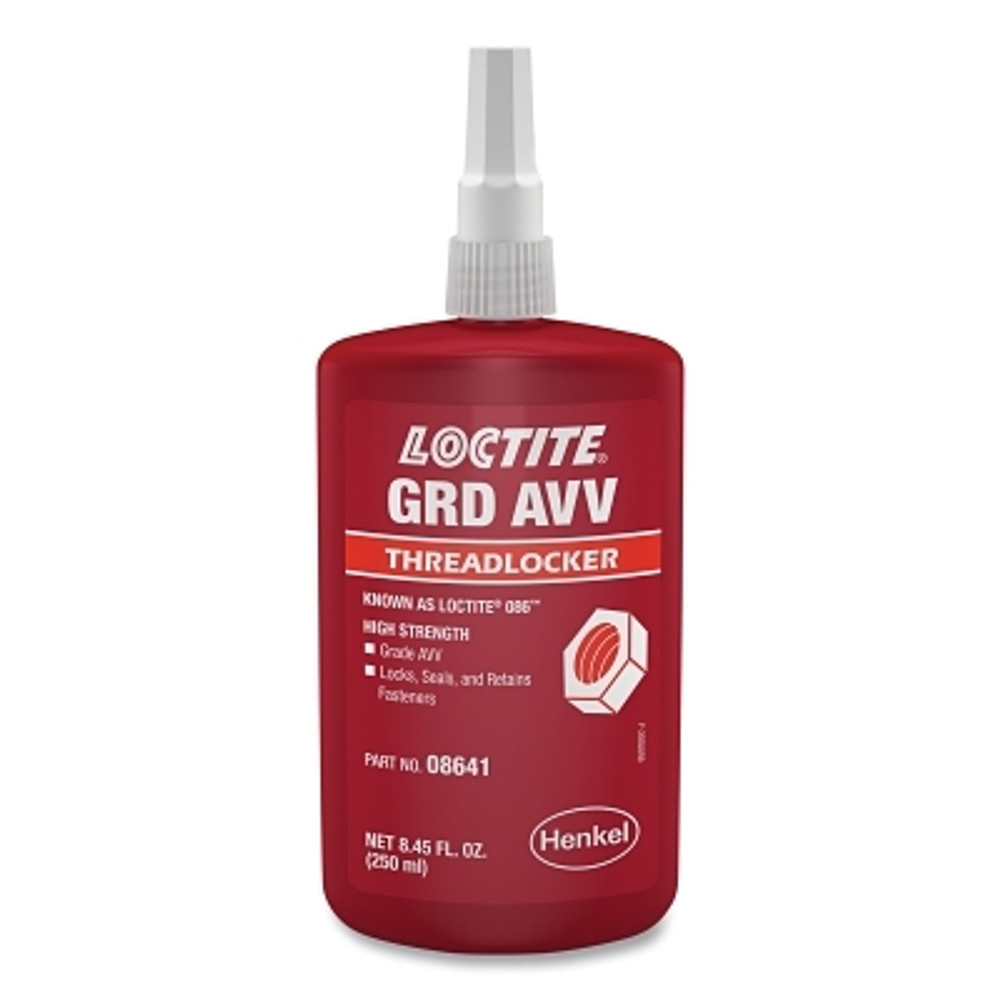 Henkel Corporation Loctite® Grade AVV Threadlocker, 250 ml, Bottle, Red