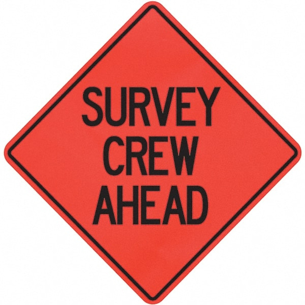 PRO-SAFE 07-800-3009-L Traffic Control Sign: Triangle, "Survey Crew Ahead"