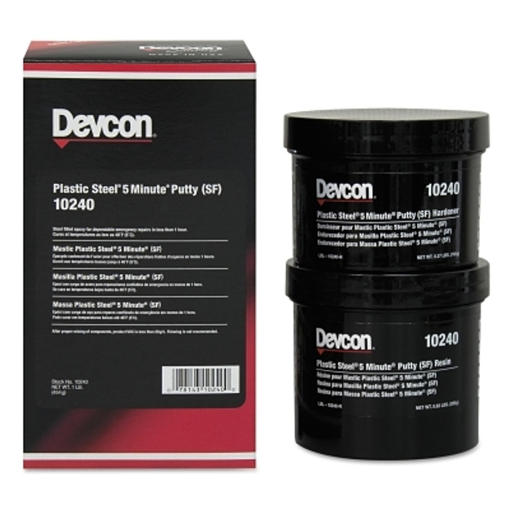 Devcon® 10240 Plastic Steel® 5 Minute® Putty (SF) Kit, 1 lb