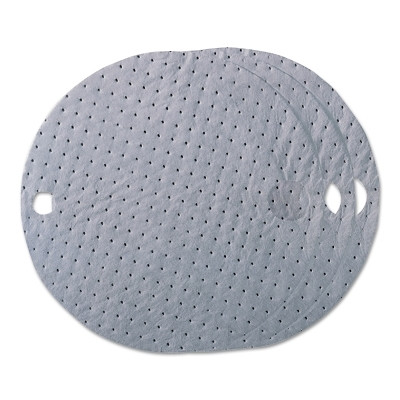 Brady® ALLWIK Drum Top Covers, Absorbs 9 gal/bale, 22 in Diameter, Gray