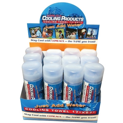 Comeaux Caps Cooling Towel, 17 in x 27 in, Blue