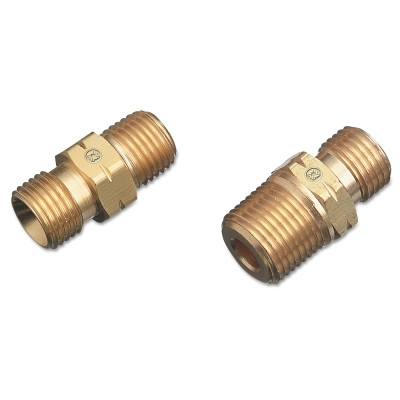 Western Enterprises Regulator Outlet Bushing, 200 psi, Brass, B-Size, 1/4 in (NPT) LH, Male, Acetylene/Fuel Gas