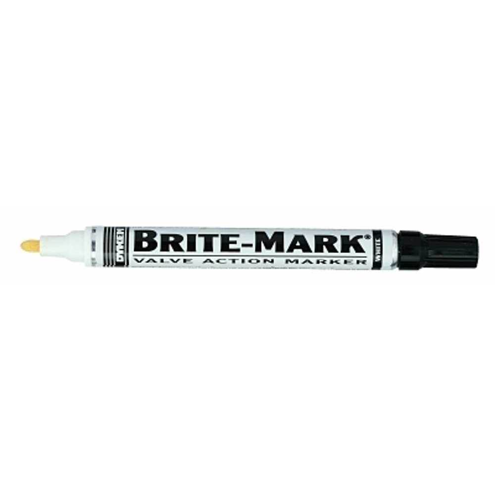 ITW Pro Brands DYKEM® BRITE-MARK® Medium Permanent Paint Marker, Valve Action, White