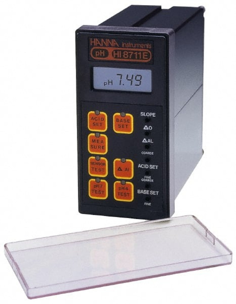 Hanna Instruments HI8711 Conductivity & pH Controllers; Type: PH Controller ; Accuracy (pH): 0.02 ; Number of Setpoints: 2 ; Input Voltage: 110/115V ; Maximum Ph Range: 14.00 ; Minimum Ph Range: 0.00