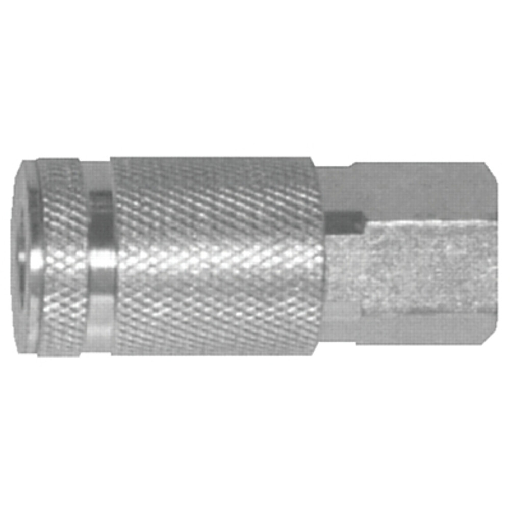 Dixon Valve Air Chief Industrial Semi-Auto Coupler, Pipe Thread, 1/4 in Body Size, 1/4 in (NPT) F, Brass