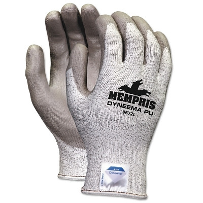 MCR Safety Dyneema Blend Gloves, Large, Salt-and-Pepper/Gray