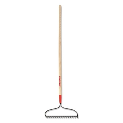 The AMES Companies, Inc. RAZOR-BACK® Bow Rake, 16.325 in W, Steel, 15 Tine, 66 in L Hardwood Handle