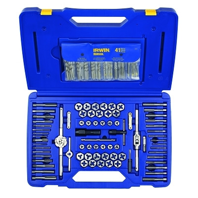 Stanley® Products Irwin® 117-Pc Machine Screw/Fractional/Metric Tap & Hex Die and Drill Bit Deluxe Set, Includes Plastic Case