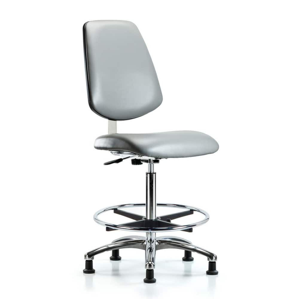 Blue Ridge Ergonomics MSC40298 Task Chair: Vinyl, Sterling