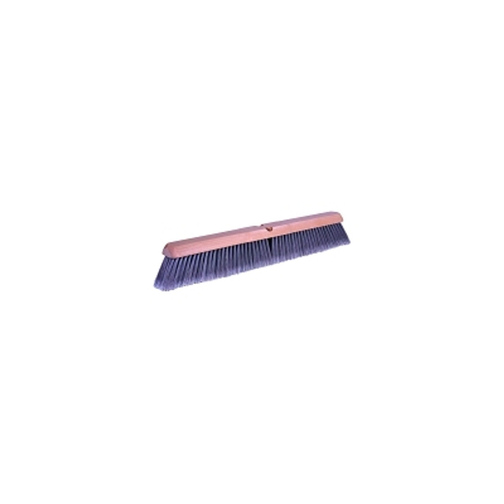 Weiler® Flagged Silver Polystyrene Fine Sweep Brush, 24 in Hardwood Block, 3 in Trim L