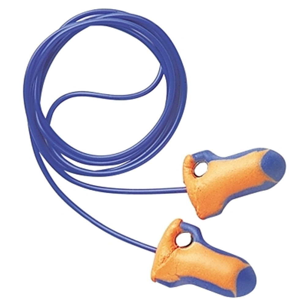 Honeywell Honeywell Howard Leight Laser Trak® Detectable Earplugs, Foam, Blue/Orange, Corded
