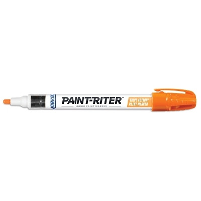 LA-CO Industries Inc Markal® Paint-Riter® Valve Action® Paint Marker, Fluorescent Orange, 1/8 in, Medium