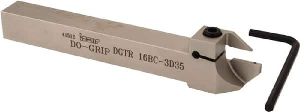 Iscar 2301772 Indexable Grooving-Cutoff Toolholder: DGTR16BC3D35, 3 to 3.18 mm Groove Width, 16 mm Max Depth of Cut, Right Hand