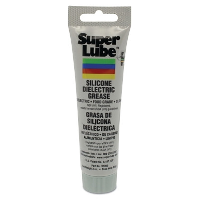 Super Lube® Silicone Dielectric and Vacuum Grease, 3 oz Tube, NLGI Grade 2, NSF Rating H1 Food Grade