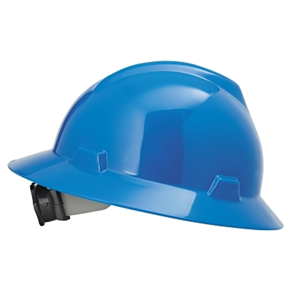 MSA V-Gard® Protective Hats, Fas-Trac Ratchet, Hat, Blue