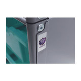 GRATNELLS USA, LLC SASET054429 Callero Plus Shield Double Trolley Set 05, Antimicrobial, Metal, 16 F1 Shallow Bins, 27.4" x 17.3" x 41.5", Silver/Trans Kiwi