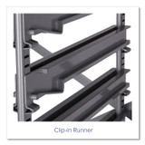 GRATNELLS USA, LLC SSET014406 Callero Tilted Tray Trolley Set 01, Metal, 1 Shelf, 9 F2 Deep Bins, 40.6" x 17.3" x 41.5", Silver/Royal Blue