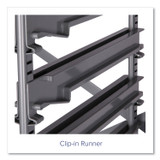 GRATNELLS USA, LLC SSET014420 Callero Tilted Tray Trolley Set 01, Metal, 1 Shelf, 9 F2 Deep Bins, 40.6" x 17.3" x 41.5", Silver/Translucent Frost