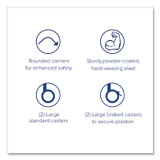 GRATNELLS USA, LLC SSET034406 Callero Plus Treble Column Trolley Set 03, Metal, 1 Shelf, 24 F1 Shallow Bins, 40.6" x 17.3" x 41.5", Silver/Royal Blue