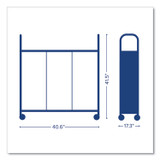 GRATNELLS USA, LLC SSET034409 Callero Plus Treble Column Trolley Set 03, Metal, 1 Shelf, 24 F1 Shallow Bins, 40.6" x 17.3" x 41.5", Silver/Flame Red