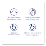 GRATNELLS USA, LLC SSET034420 Callero Plus Treble Column Trolley Set 03, Metal, 1 Shelf, 24 F1 Shallow Bins, 40.6 x 17.3 x 41.5, Silver/Translucent Frost