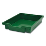 GRATNELLS USA, LLC SSET054410 Callero Plus Double Column Trolley Set 05, Metal, 1 Shelf, 16 F1 Shallow Bins, 27.4" x 17.3" x 41.5", Silver/Grass Green