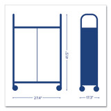 GRATNELLS USA, LLC SSET054419 Callero Plus Double Column Trolley Set 05, Metal, 1 Shelf, 16 F1 Shallow Bins, 27.4" x 17.3" x 41.5", Silver/Light Gray