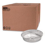 HFA INC 204600 Round Aluminum Container, 48 oz, 9" Diameter x 1.66" h, Silver, 500/Carton