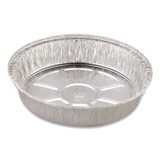 HFA INC 205830 Round Aluminum Container, 37 oz, 8" Diameter, Silver, 500/Carton