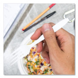 DART SOLO® HSWFX0007BX Impress Heavyweight Full-Length Polystyrene Cutlery, Fork, Plastic, White, 100/Box