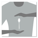 DART SOLO® HSWTX0007BX Impress Heavyweight Full-Length Polystyrene Cutlery, Spoon, Plastic, White, 100/Box