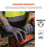 TENACIOUS HOLDINGS, INC. ergodyne® 10371 ProFlex 7000 Nitrile-Coated Gloves Microfoam Palm, EN388: 4121A, 9" Long, X-Small, Gray, Pair