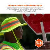 TENACIOUS HOLDINGS, INC. ergodyne® 12600 Chill-Its 8935CT Hi-Vis PVA Ranger Sun Hat, Polyester/PVA, 2X-Large/3X-Large, Lime