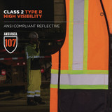 TENACIOUS HOLDINGS, INC. ergodyne® 23049 GloWear 8251HDZ Class 2 Two-Tone Hi-Vis Safety Vest, 4X-Large to 5X-Large, Orange