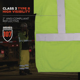 TENACIOUS HOLDINGS, INC. ergodyne® 23057 GloWear 8315BA Class 3 Hi-Vis Breakaway Safety Vest, 2X-Large to 3X-Large, Lime