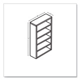 HON COMPANY 105535LKI1 10500 Series Laminate Bookcase, Five Shelves, 36" x 13" x 71", Kingswood Walnut