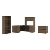 HON COMPANY 105898LPINC 10500 Series Single Pedestal Desk, Left Pedestal: Box/Box/File, 66" x 30" x 29.5", Pinnacle