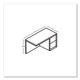 HON COMPANY 105905RPINC 10500 Series Return with Full-Height Pedestal, Right, 48" x 24" x 29.5", Pinnacle