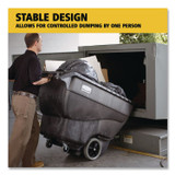 RUBBERMAID COMMERCIAL PROD. 1011 BLA 0.75 cu yd Structural Foam Tilt Truck, 600 lb Capacity, Black