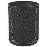 GLOBAL INDUSTRIAL 261948BK Outdoor Diamond Industrial Steel Trash Can, 36 gal, Black