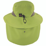 TENACIOUS HOLDINGS, INC. ergodyne® 12711 Chill-Its 8934 Ranger Hat with Neck Shade, Microfiber/Polyester, Large/X-Large, Lime