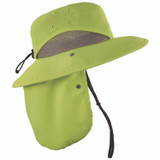 TENACIOUS HOLDINGS, INC. ergodyne® 12710 Chill-Its 8934 Ranger Hat with Neck Shade, Microfiber/Polyester, Small/Medium, Lime
