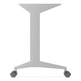 ALERA MSD6024WH Alera Modern Teacher Series Pedestal Desk, Left-Side Pedestal: Box/Box/File, 60" x 24" x 28.75", White/Silver