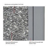 GLOBAL INDUSTRIAL 238241GY Stone Panel All Weather Trash Receptacle Urn, 24 gal, Steel, Gray