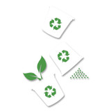 KEURIG DR PEPPER 5000350631 K-Cycle Cardboard Indoor Recycling Bin, Large, Cardboard, Black/Green/White, 5/Pack