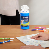 SANFORD EXPO® 81850CT Dry-Erase Board-Cleaning Wet Wipes, 6 x 9, 50/Container, 6/Carton