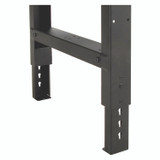 GLOBAL INDUSTRIAL 319076 Standard Duty Butcher Block Top Adjustable Height Workbench, 2,000 lbs, 48 x 30 x 30.88 to 36.88, Maple/Black